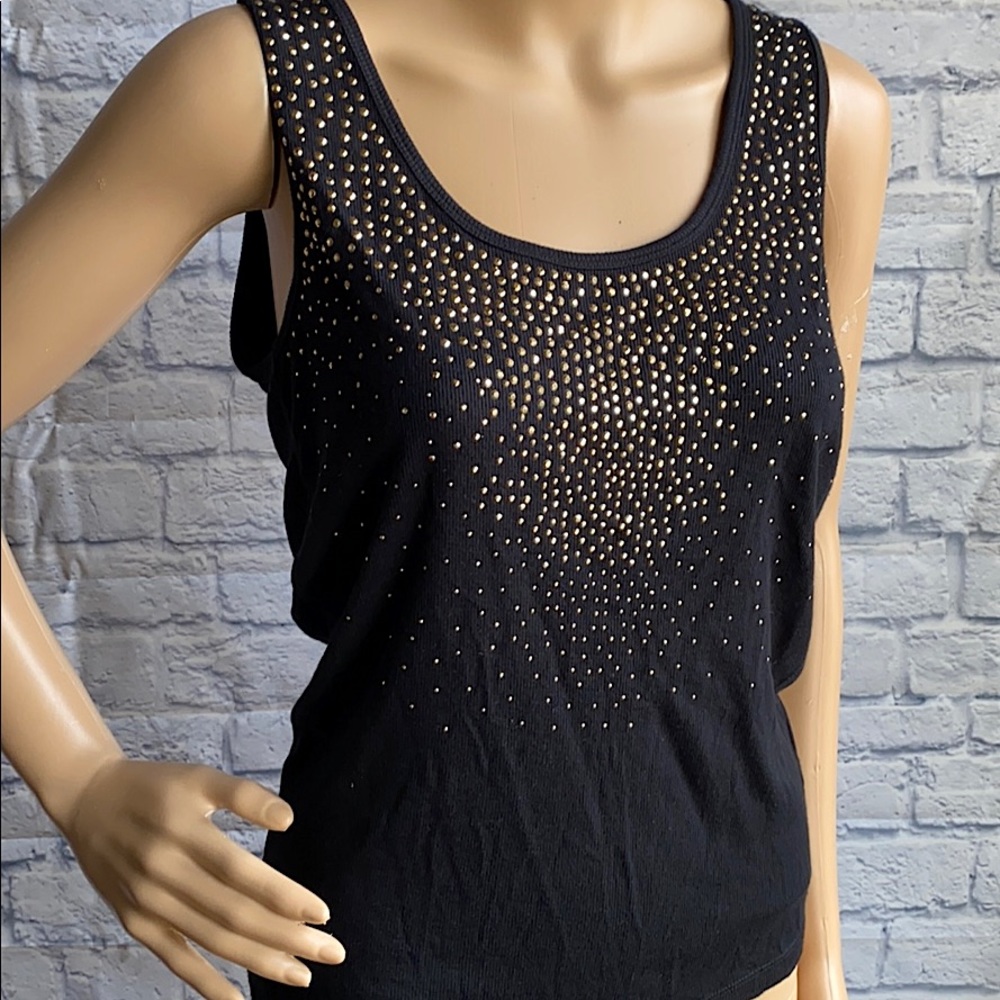 Calvin Klein tank with gold rhinestones